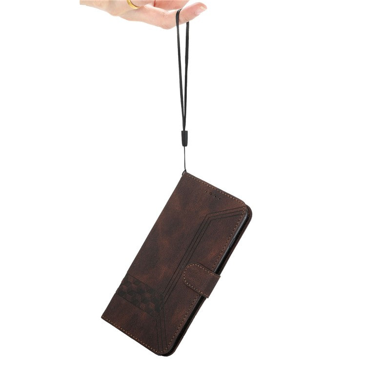 YX0010 Series for Xiaomi Redmi Turbo 3 5G / Poco F6 5G Case Leather Phone Cover with Strap - Coffee