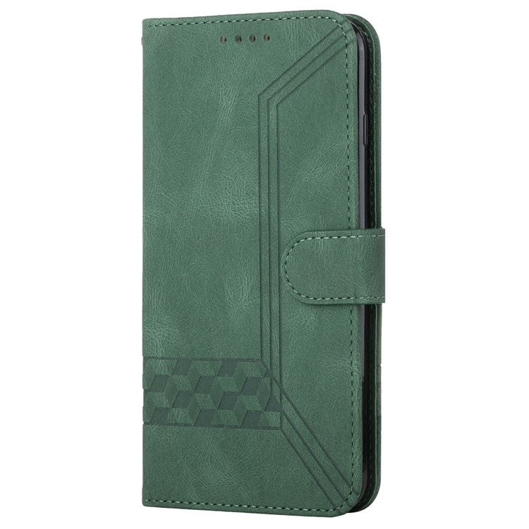 YX0010 Series for Motorola Edge (2024) 5G Case PU Leather Skin-Touch Phone Wallet Cover -  Blackish Green