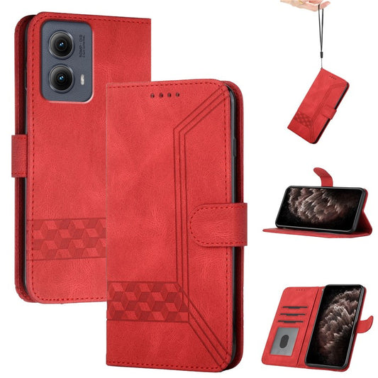 YX0010 Series for Motorola Edge (2024) 5G Case PU Leather Skin-touch Phone Wallet Cover -  Red