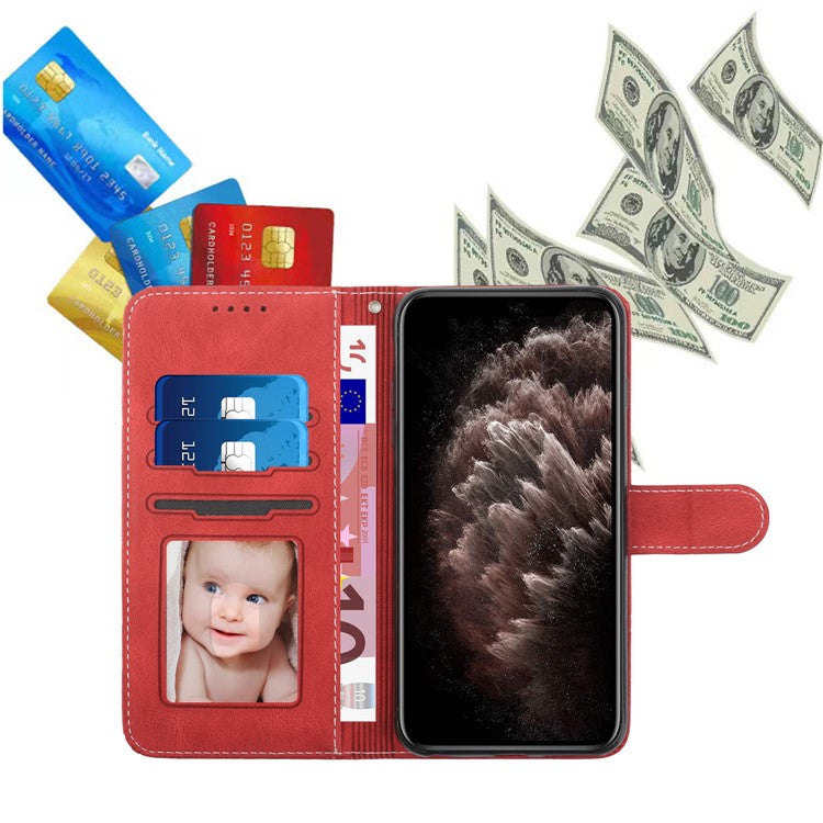 YX0010 Series for Motorola Edge (2024) 5G Case PU Leather Skin-touch Phone Wallet Cover -  Red