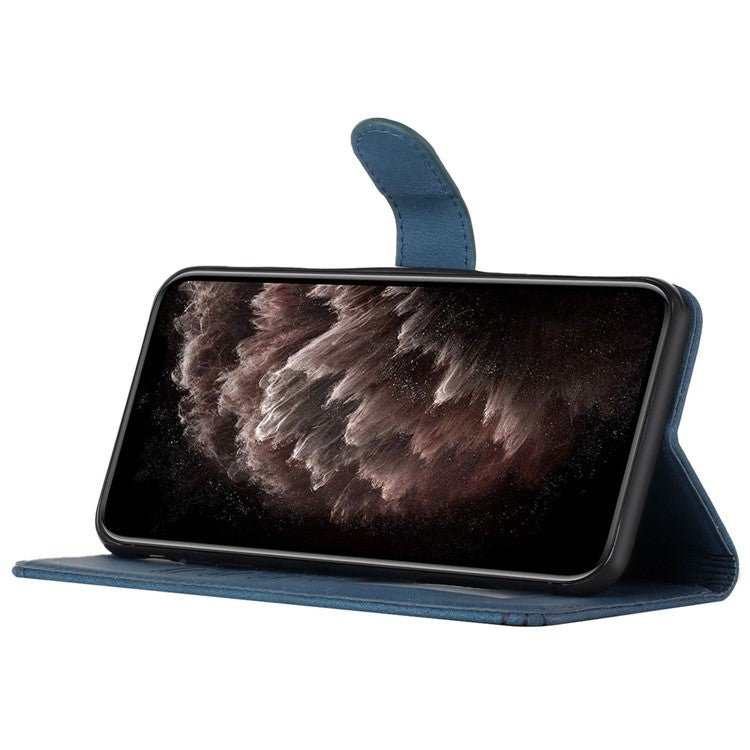 YX0010 Series for Motorola Edge (2024) 5G Case PU Leather Skin-touch Phone Wallet Cover -  Sapphire