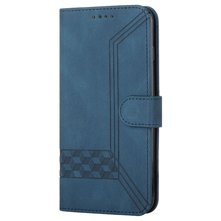 YX0010 Series for Motorola Edge (2024) 5G Case PU Leather Skin-touch Phone Wallet Cover -  Sapphire
