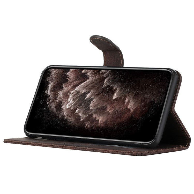 YX0010 Series for Motorola Edge (2024) 5G Case PU Leather Skin-touch Phone Wallet Cover -  Coffee