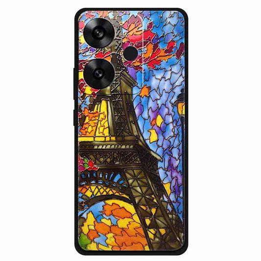 For Xiaomi Redmi Turbo 3 5G / Poco F6 5G Case Stylish Pattern Soft TPU Phone Cover - Iron Tower