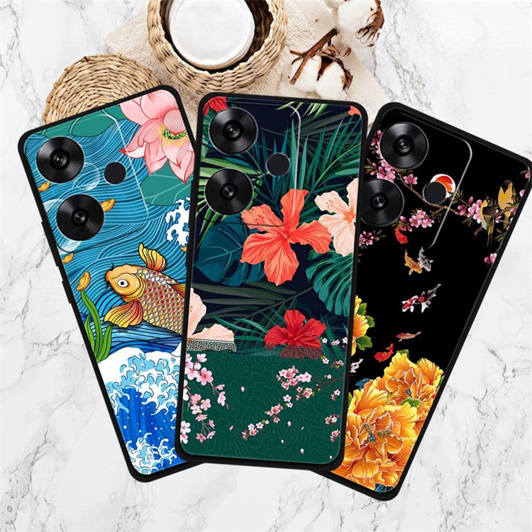 For Xiaomi Redmi Turbo 3 5G / Poco F6 5G Case Stylish Pattern Soft TPU Phone Cover - Iron Tower