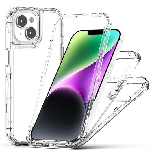 For iPhone 14 Plus / 15 Plus Case Acrylic+TPU Anti-drop Clear Phone Cover