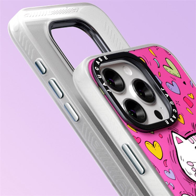 JAUCASE For iPhone 14 Pro Max Compatible with MagSafe Phone Case Cartoon Cat PC+TPU Cover - Yellow