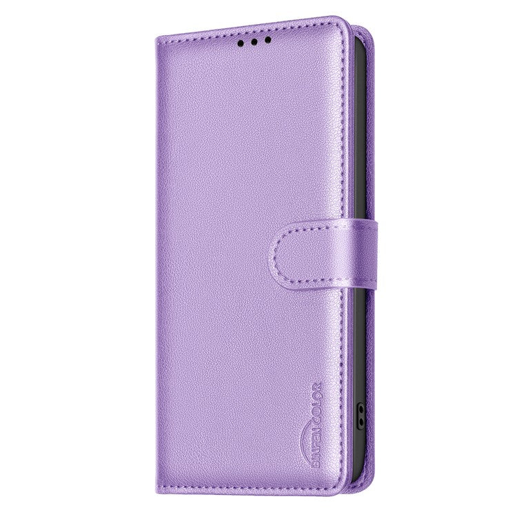BINFEN COLOR BF32 For Motorola Edge 40 5G Litchi Texture Flip Case Leather Phone Cover - Purple