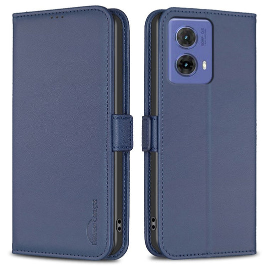 BINFEN COLOR BF31 For Motorola Moto G85 5G / S50 Neo 5G Case Wallet Leather Flip Phone Cover - Blue