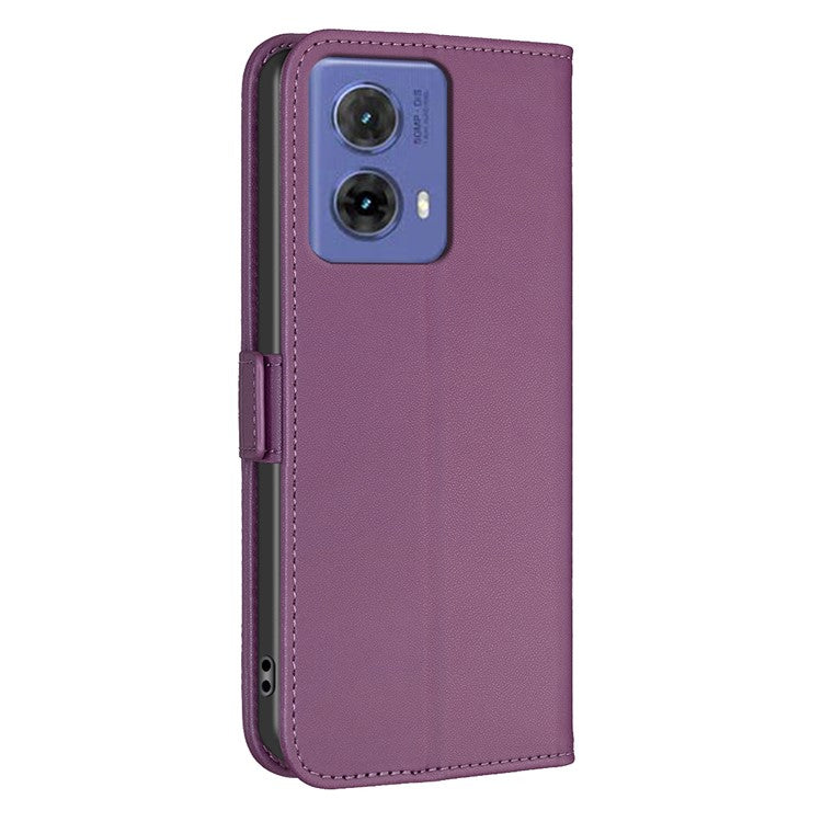 BINFEN COLOR BF31 For Motorola Moto G85 5G / S50 Neo 5G Case Wallet Leather Flip Phone Cover - Dark Purple