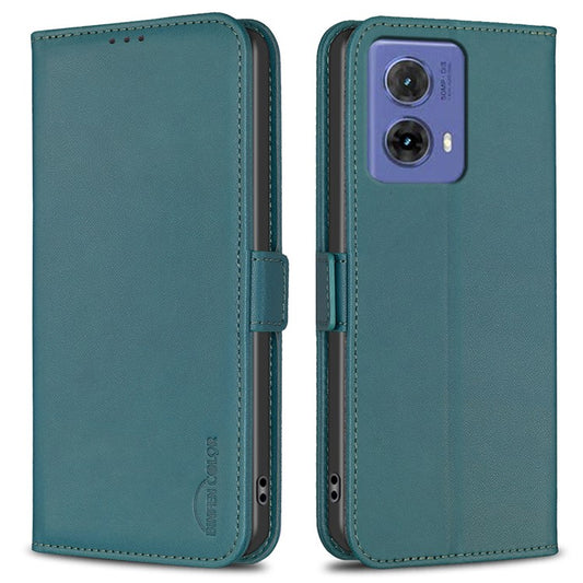 BINFEN COLOR BF31 For Motorola Moto G85 5G / S50 Neo 5G Case Wallet Leather Flip Phone Cover - Green
