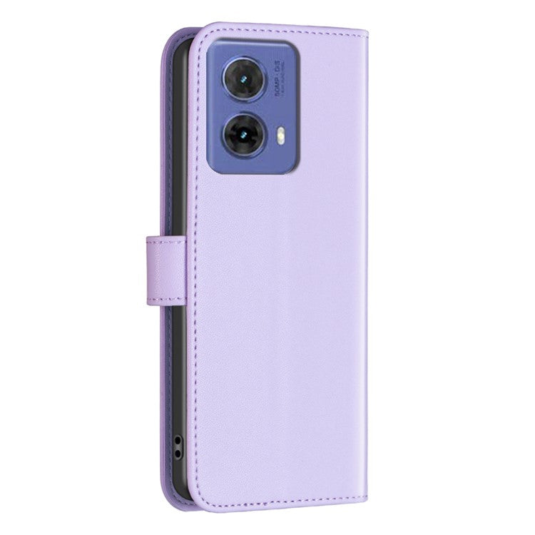BINFEN COLOR BF17 For Motorola Moto G85 5G / S50 Neo 5G Wallet Case PU Leather Phone Cover - Purple