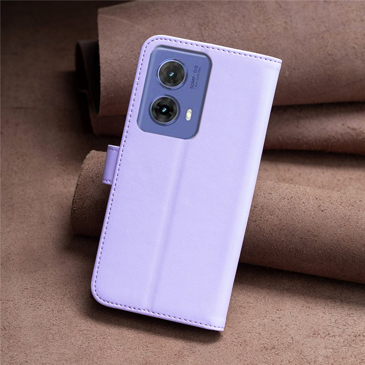 BINFEN COLOR BF17 For Motorola Moto G85 5G / S50 Neo 5G Wallet Case PU Leather Phone Cover - Purple