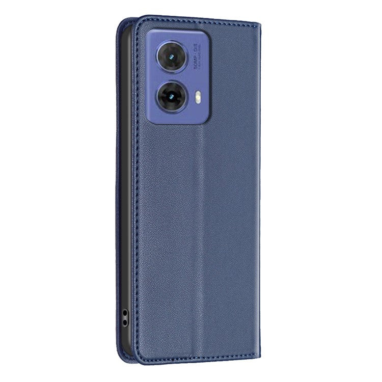 BINFEN COLOR BF18 For Motorola Moto G85 5G / S50 Neo 5G Case Leather Phone Cover Magnetic Closing - Blue