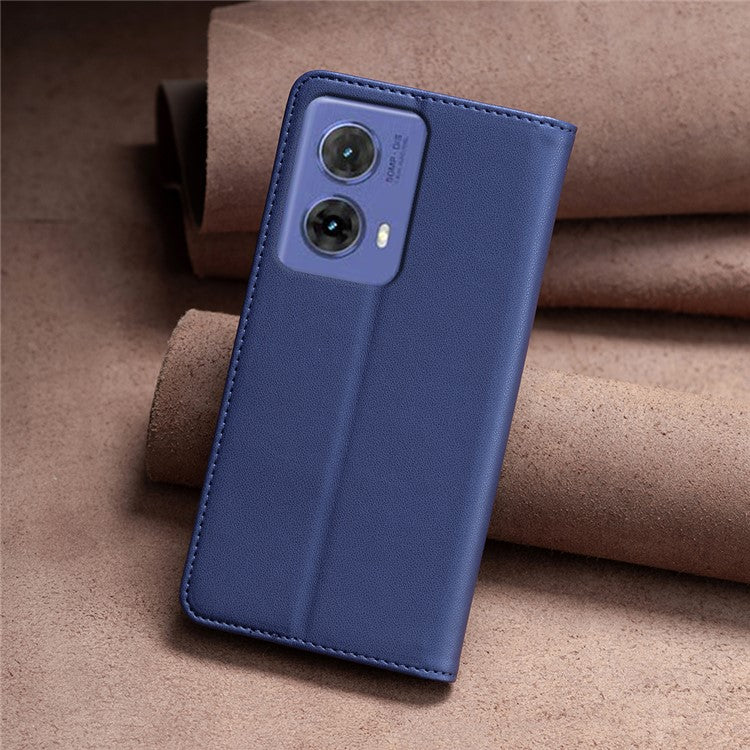 BINFEN COLOR BF18 For Motorola Moto G85 5G / S50 Neo 5G Case Leather Phone Cover Magnetic Closing - Blue
