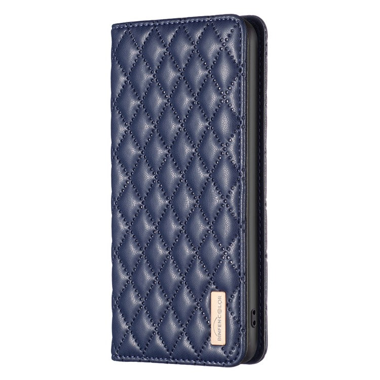 BINFEN COLOR BF Style-16 For Motorola Moto G85 5G / S50 Neo 5G Case Card Slots Leather Phone Cover - Blue