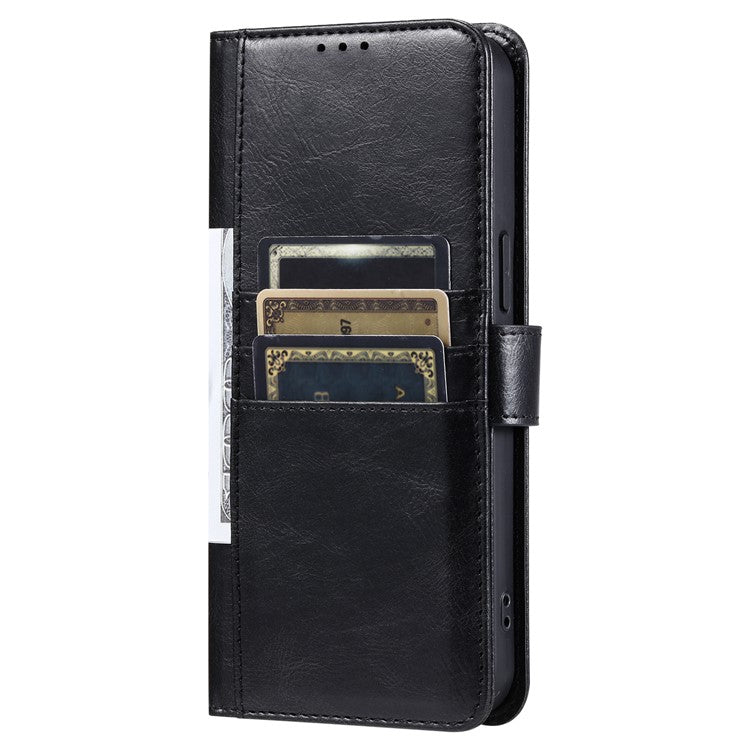 013 Style For Motorola Moto G85 5G / S50 Neo 5G Case PU Leather Anti-Fall Phone Cover with 6 Card Slots - Black