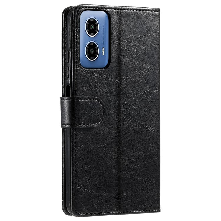 013 Style For Motorola Moto G85 5G / S50 Neo 5G Case PU Leather Anti-Fall Phone Cover with 6 Card Slots - Black
