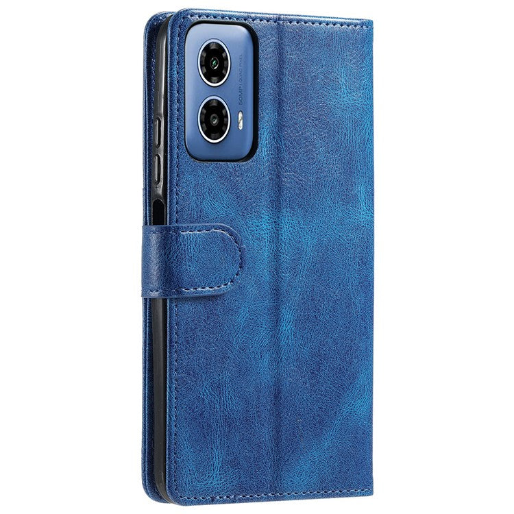 013 Style For Motorola Moto G85 5G / S50 Neo 5G Case PU Leather Anti-Fall Phone Cover with 6 Card Slots - Blue