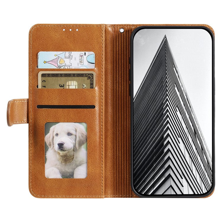 013 Style For Motorola Moto G85 5G / S50 Neo 5G Case PU Leather Anti-Fall Phone Cover with 6 Card Slots - Brown