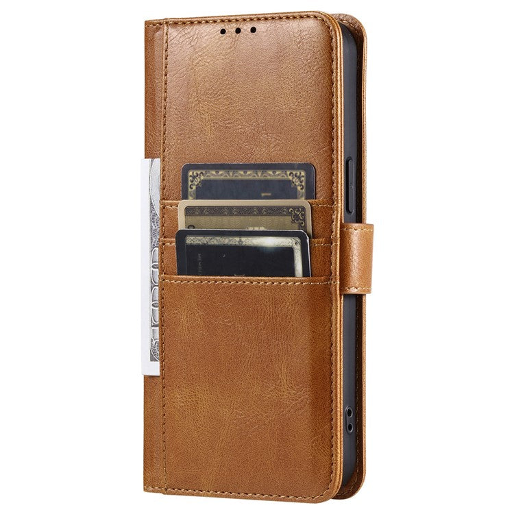 013 Style For Motorola Moto G85 5G / S50 Neo 5G Case PU Leather Anti-Fall Phone Cover with 6 Card Slots - Brown