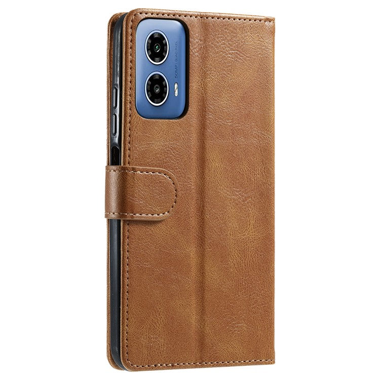 013 Style For Motorola Moto G85 5G / S50 Neo 5G Case PU Leather Anti-Fall Phone Cover with 6 Card Slots - Brown
