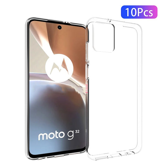 10Pcs / Pack For Motorola Moto G32 4G TPU Clear Phone Case Inner Watermark-Free Anti-scratch Protective Cover