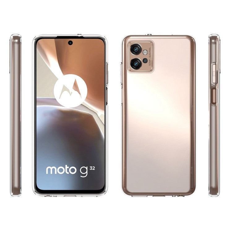 10Pcs / Pack For Motorola Moto G32 4G TPU Clear Phone Case Inner Watermark-Free Anti-scratch Protective Cover