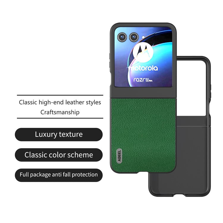 ABEEL For Motorola Razr 60 / Razr 50 5G Case Litchi Texture Non-Slip Phone Cover - Green
