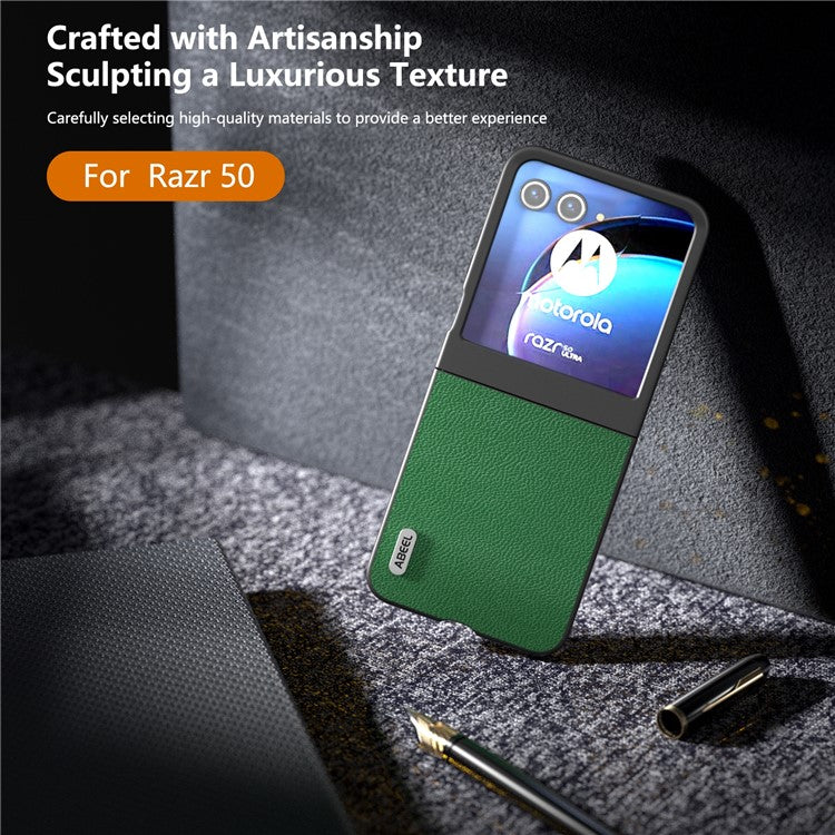 ABEEL For Motorola Razr 60 / Razr 50 5G Case Litchi Texture Non-Slip Phone Cover - Green