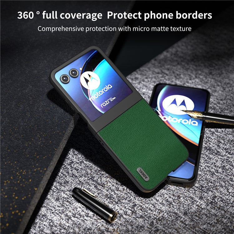 ABEEL For Motorola Razr 60 / Razr 50 5G Case Litchi Texture Non-Slip Phone Cover - Green