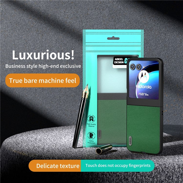 ABEEL For Motorola Razr 60 / Razr 50 5G Case Litchi Texture Non-Slip Phone Cover - Green