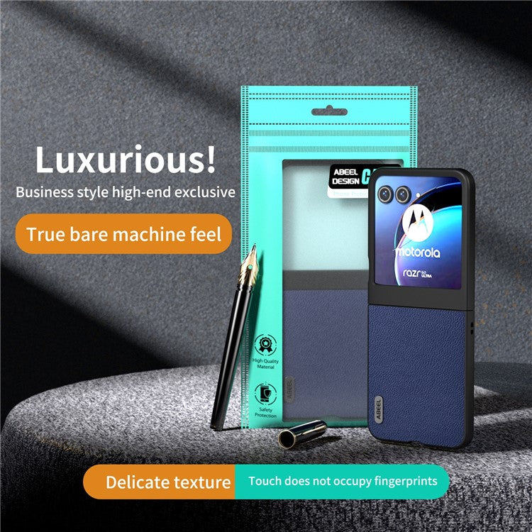 ABEEL For Motorola Razr 60 / Razr 50 5G Case Litchi Texture Non-Slip Phone Cover - Blue