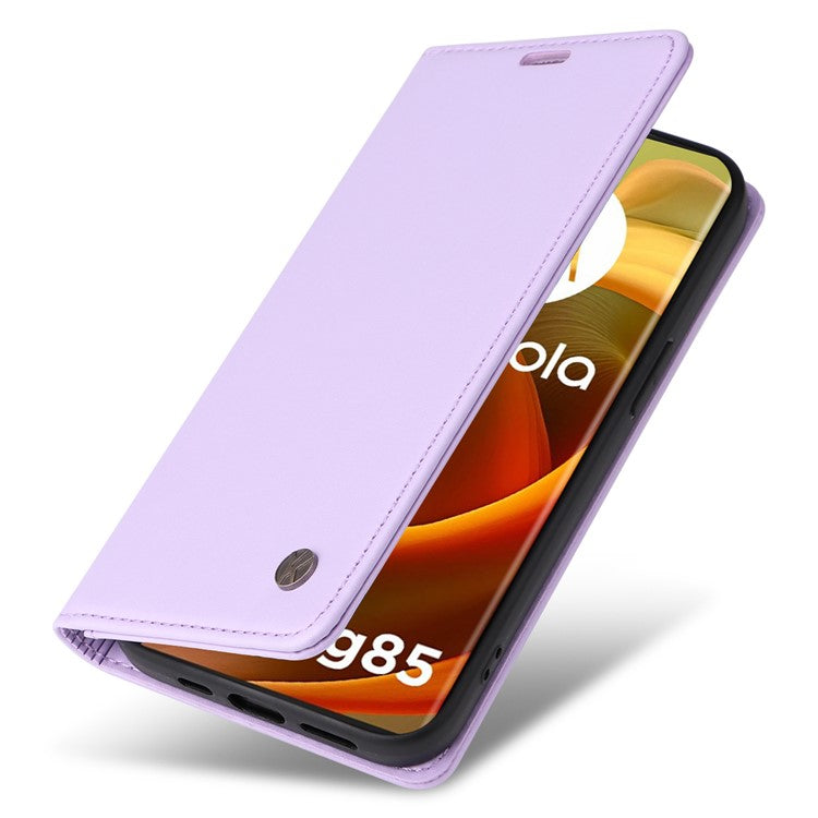YIKATU YK-001 For Motorola Moto G85 5G / S50 Neo 5G Wallet Case Strong Magnetic Leather Phone Cover - Light Purple