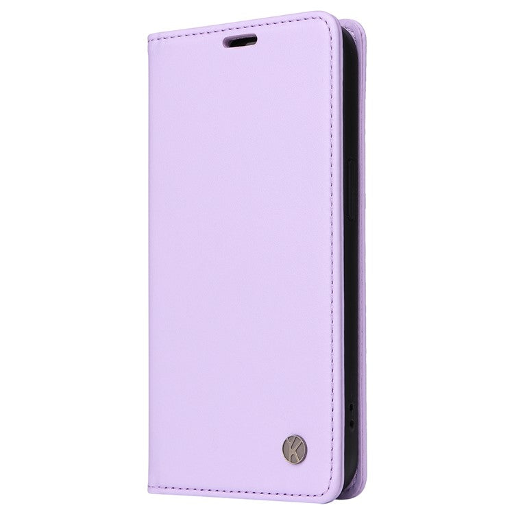 YIKATU YK-001 For Motorola Moto G85 5G / S50 Neo 5G Wallet Case Strong Magnetic Leather Phone Cover - Light Purple