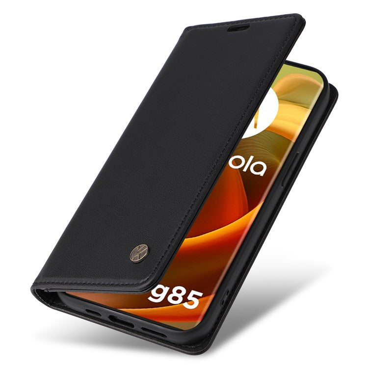 YIKATU YK-001 For Motorola Moto G85 5G / S50 Neo 5G Wallet Case Strong Magnetic Leather Phone Cover - Black