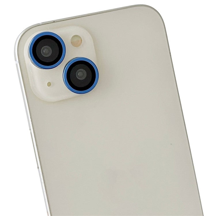 WANLONFENG JWT Series For iPhone 14 Glitter Sequin TPU+Acrylic Magnetic Phone Case with Screen Film + Lens Film - Blue