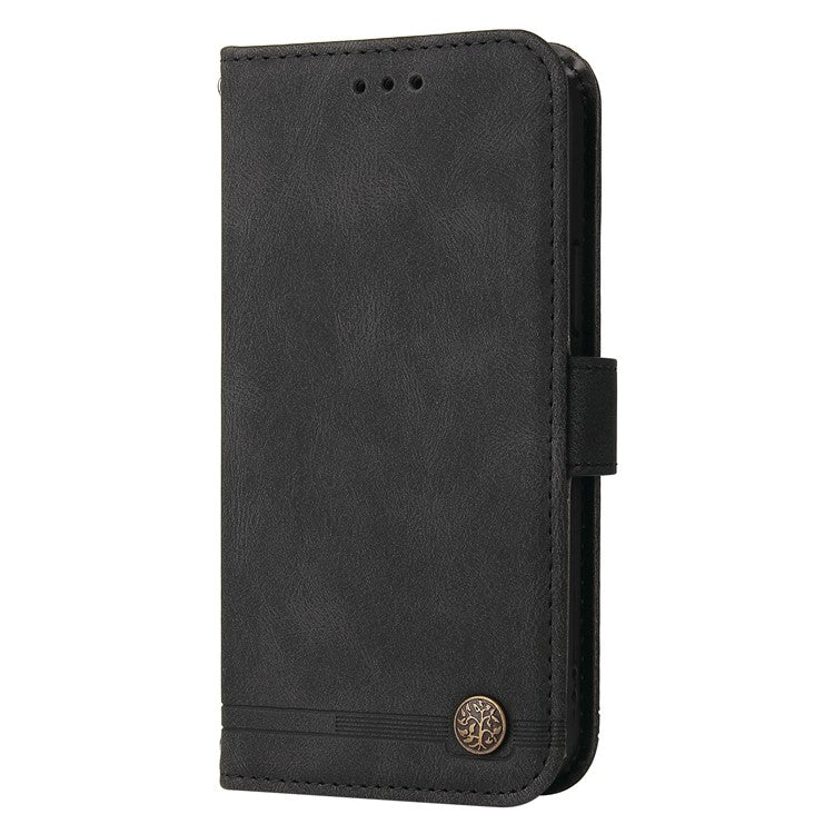 For Realme C61 4G / C63 4G / Note 60 Case PU Leather Wallet Skin-Touch Phone Cover - Black