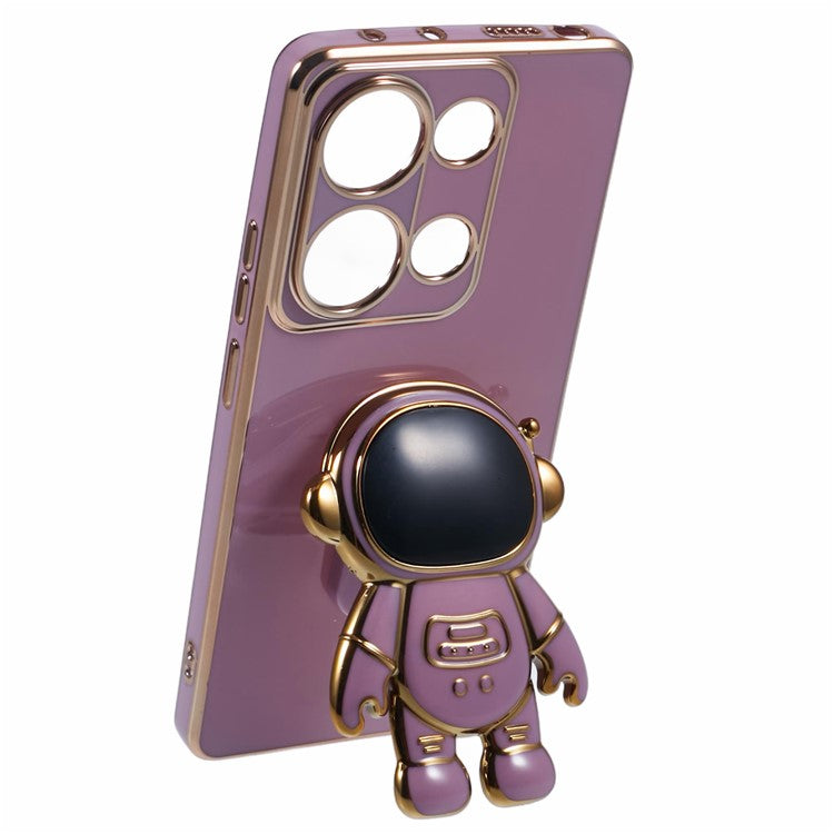 For Xiaomi Redmi Note 13 Pro 4G Case Cute 3D Astronaut Kickstand TPU Phone Cover - Purple