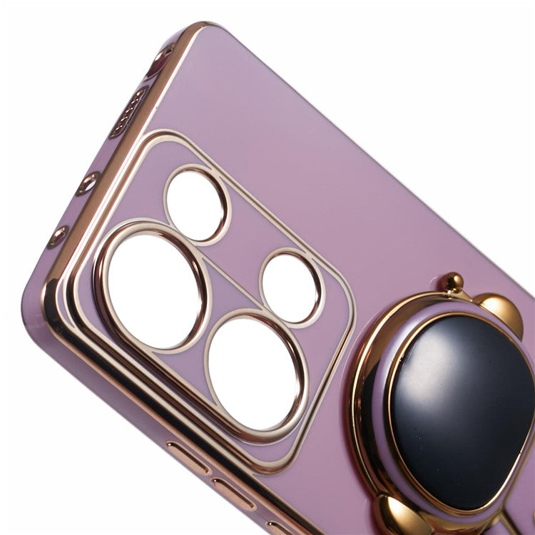 For Xiaomi Redmi Note 13 Pro 4G Case Cute 3D Astronaut Kickstand TPU Phone Cover - Purple