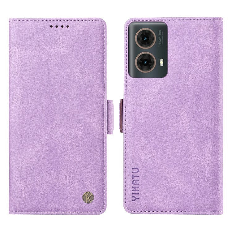 YIKATU YK-005 For Motorola Moto G85 5G / S50 Neo 5G Case Skin-Touch Leather Phone Cover - Purple