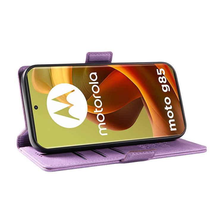 YIKATU YK-005 For Motorola Moto G85 5G / S50 Neo 5G Case Skin-Touch Leather Phone Cover - Purple