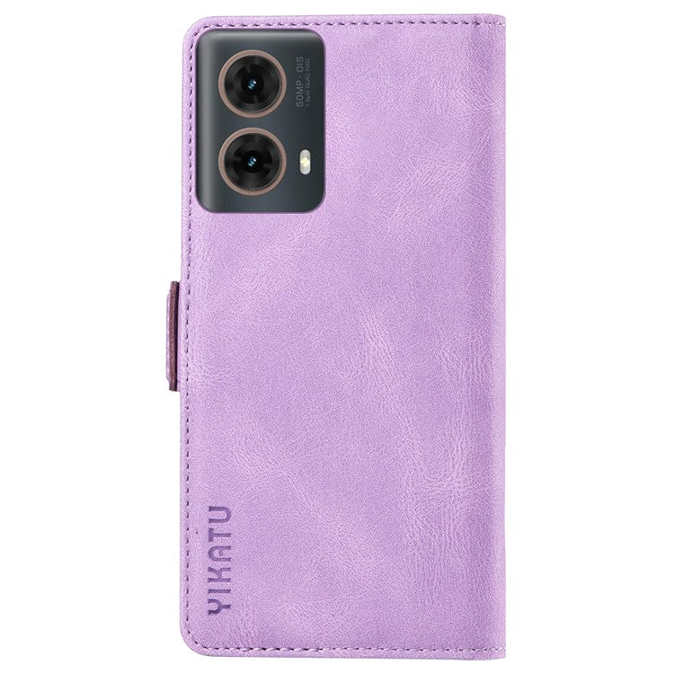 YIKATU YK-005 For Motorola Moto G85 5G / S50 Neo 5G Case Skin-Touch Leather Phone Cover - Purple