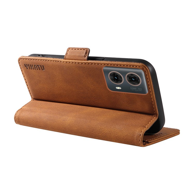 YIKATU YK-005 For Motorola Moto G85 5G / S50 Neo 5G Case Skin-Touch Leather Phone Cover - Brown