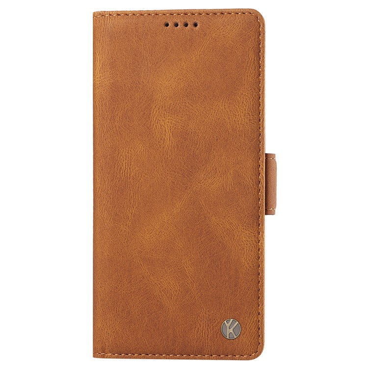 YIKATU YK-005 For Motorola Moto G85 5G / S50 Neo 5G Case Skin-Touch Leather Phone Cover - Brown
