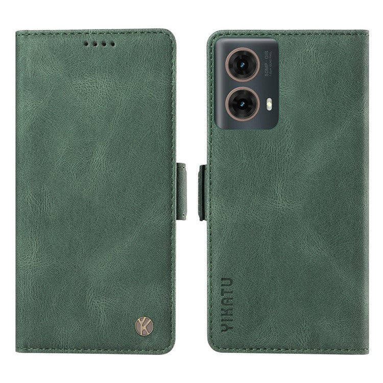 YIKATU YK-005 For Motorola Moto G85 5G / S50 Neo 5G Case Skin-Touch Leather Phone Cover - Green