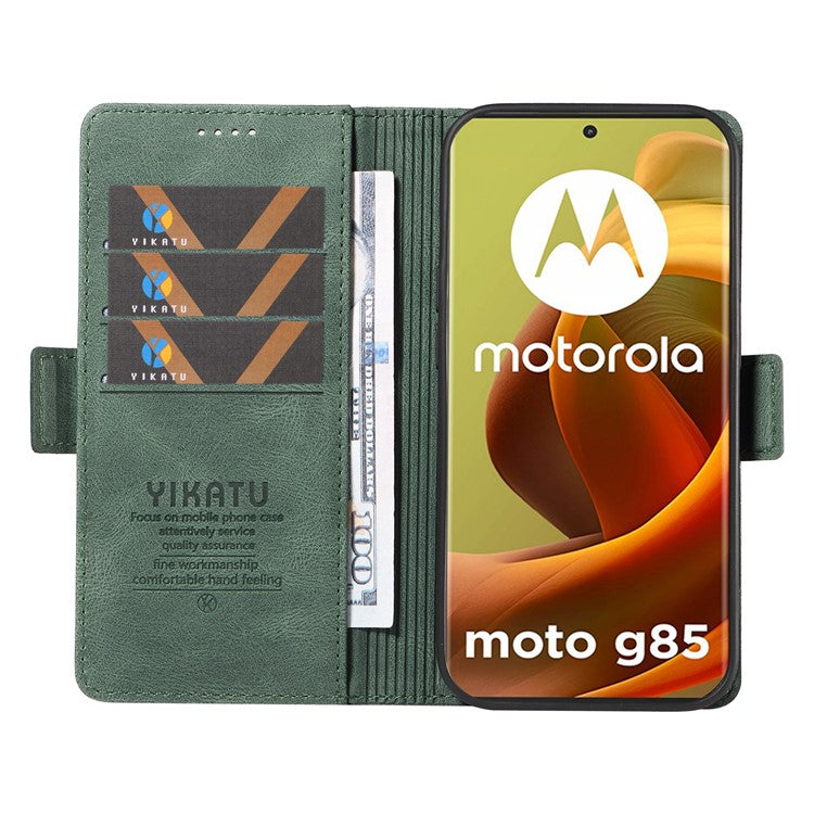 YIKATU YK-005 For Motorola Moto G85 5G / S50 Neo 5G Case Skin-Touch Leather Phone Cover - Green