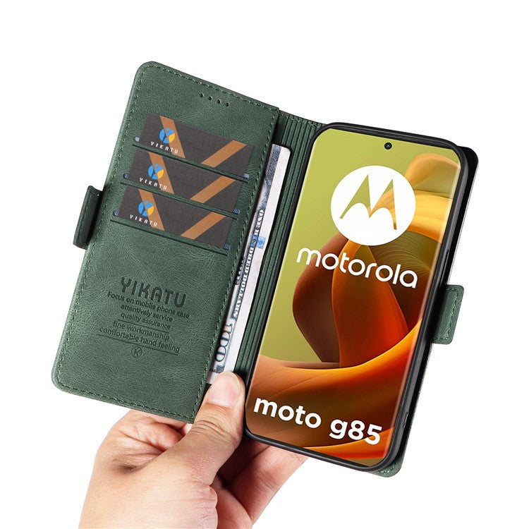 YIKATU YK-005 For Motorola Moto G85 5G / S50 Neo 5G Case Skin-Touch Leather Phone Cover - Green