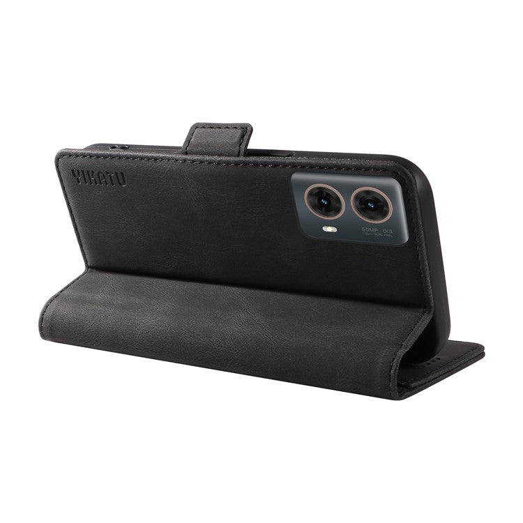 YIKATU YK-005 For Motorola Moto G85 5G / S50 Neo 5G Case Skin-Touch Leather Phone Cover - Black