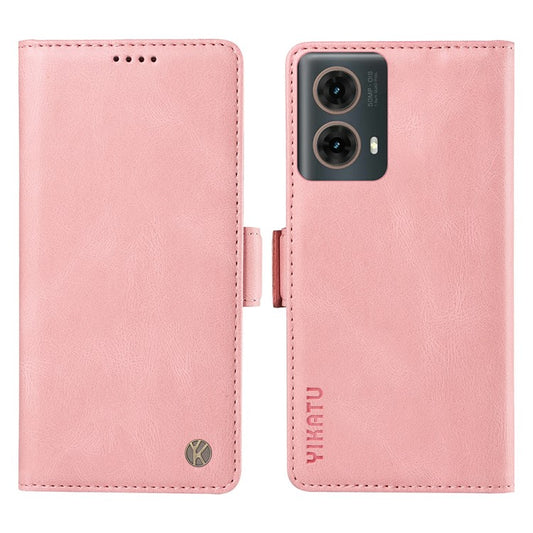 YIKATU YK-005 For Motorola Moto G85 5G / S50 Neo 5G Case Skin-Touch Leather Phone Cover - Pink